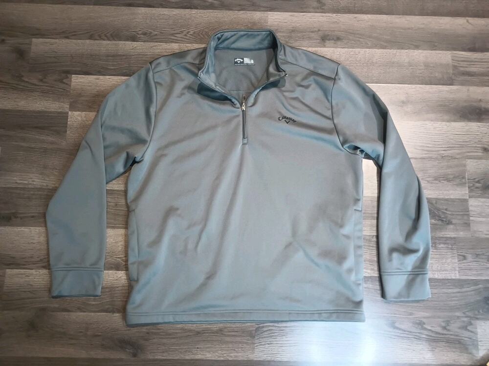 Callaway Men’s XL Golf Pullover Fleece Lined 1/4 Zip Long Sleeve Grey